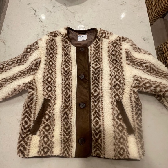 Colorado Sherpa jacket! Cream and chocolate ! This jacket is gorgeous ! L - Picture 5 of 8